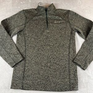 Eddie Bauer Mens Gray long sleeve 1/4 zip pullover size small